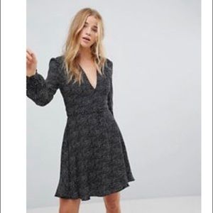 ASOS Starry black low neckline dress